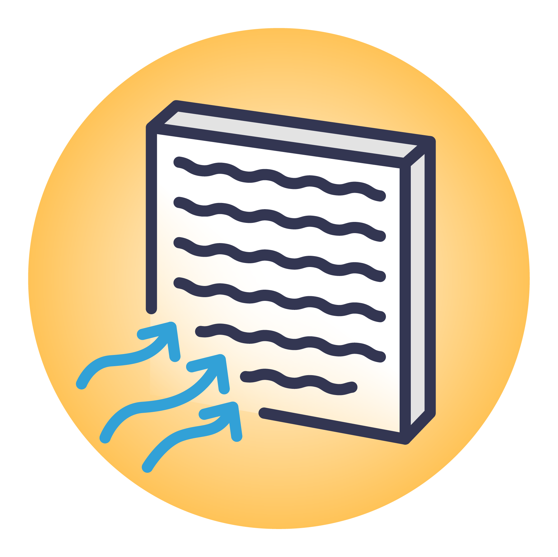 Graphique d'un filtre chauffant